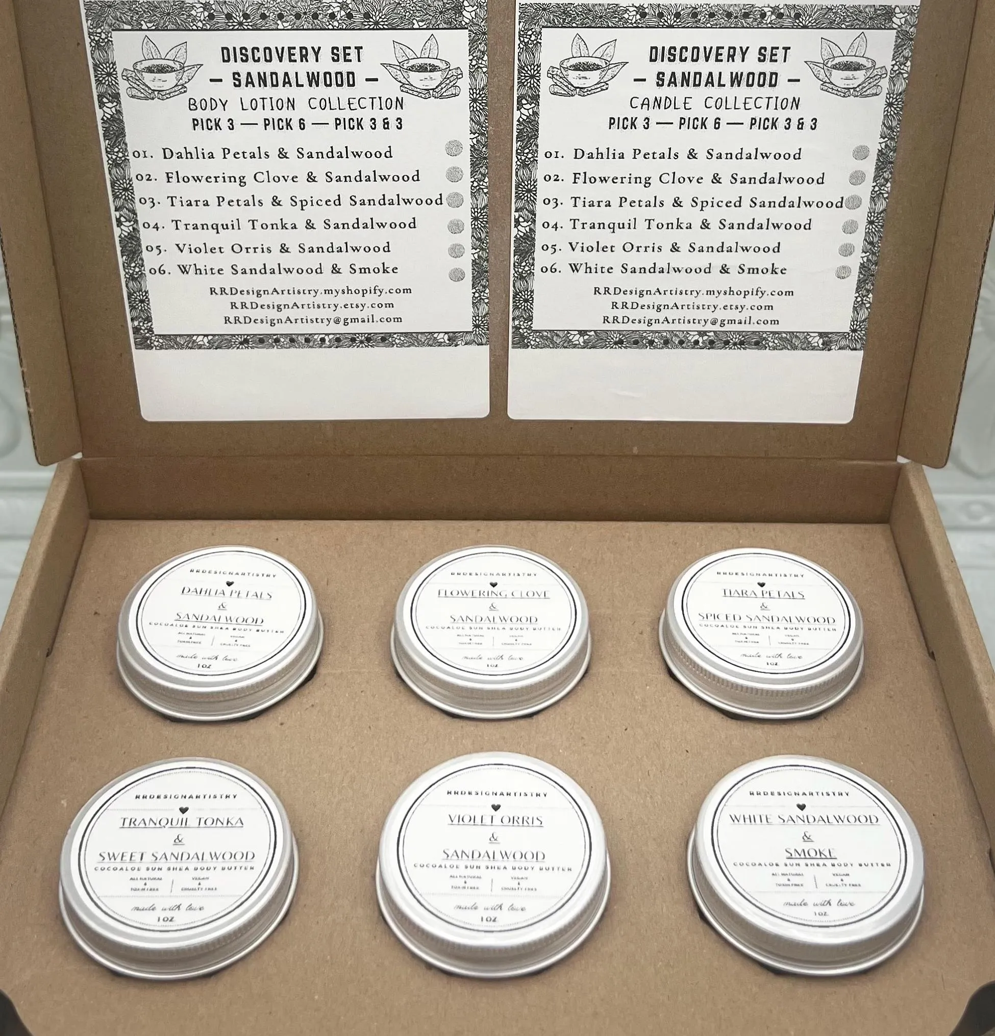 Sandalwood Aromatic Body Butter - Body Lotion Discovery Bundle Box