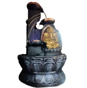 Sangan Homes Ganesh Decorative Water Fountain for Home Decor Indoor & Outdoor (18inch x 8inch).