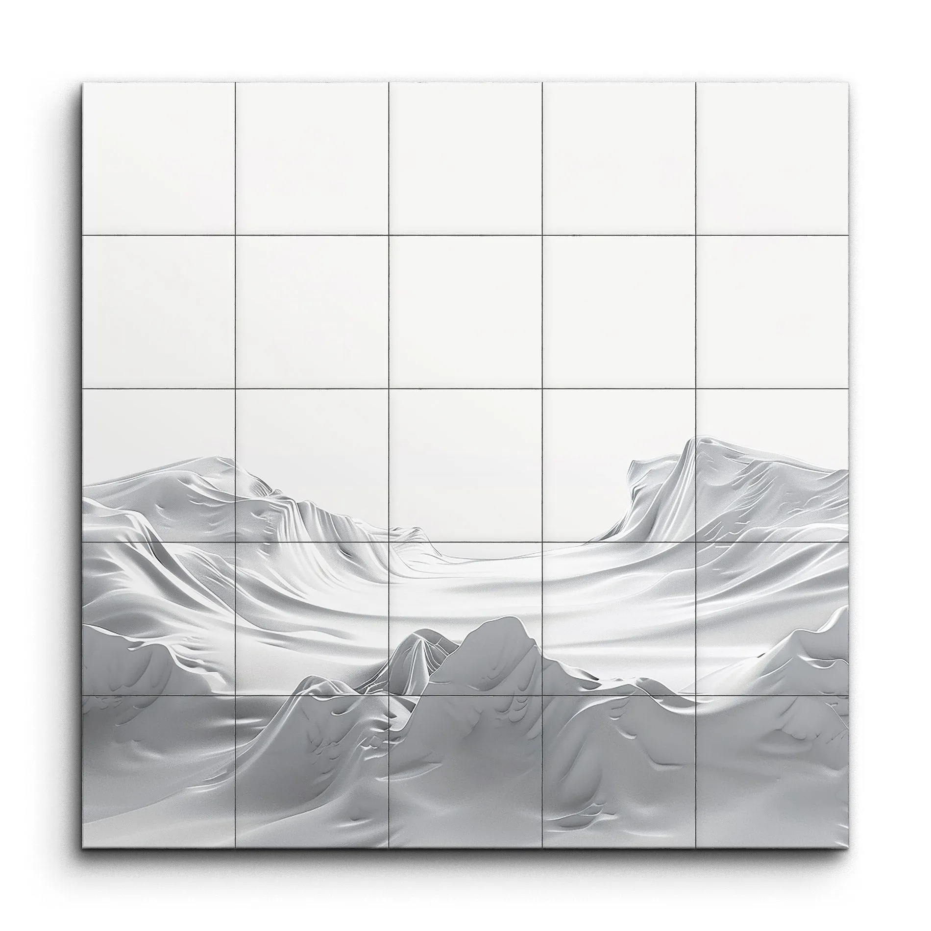 Serene Mountainous Landscape Abstract Art