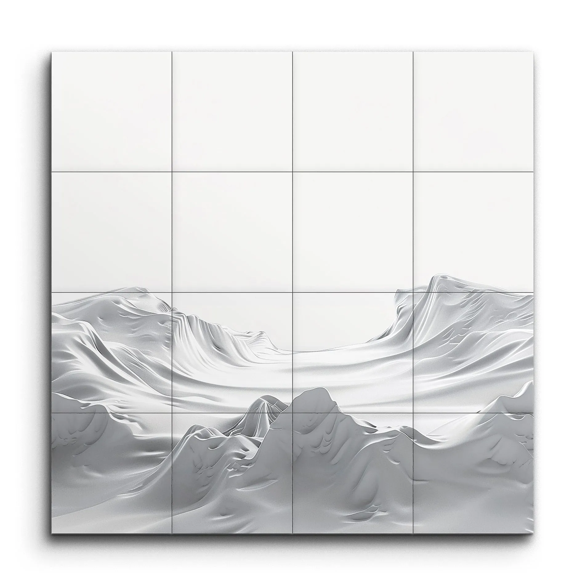 Serene Mountainous Landscape Abstract Art