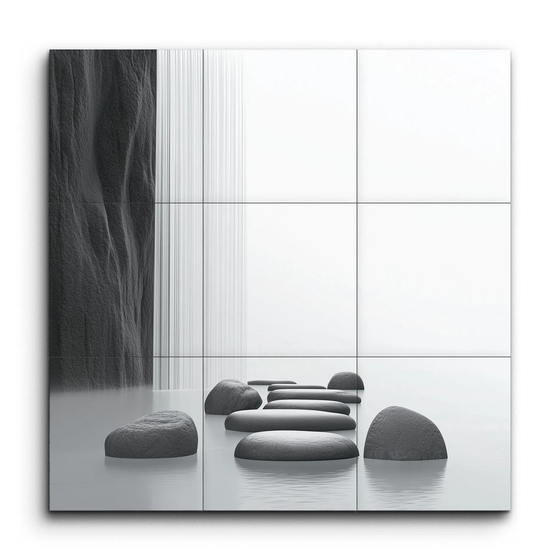 Serene Stone Curve Over Reflective Waterscape