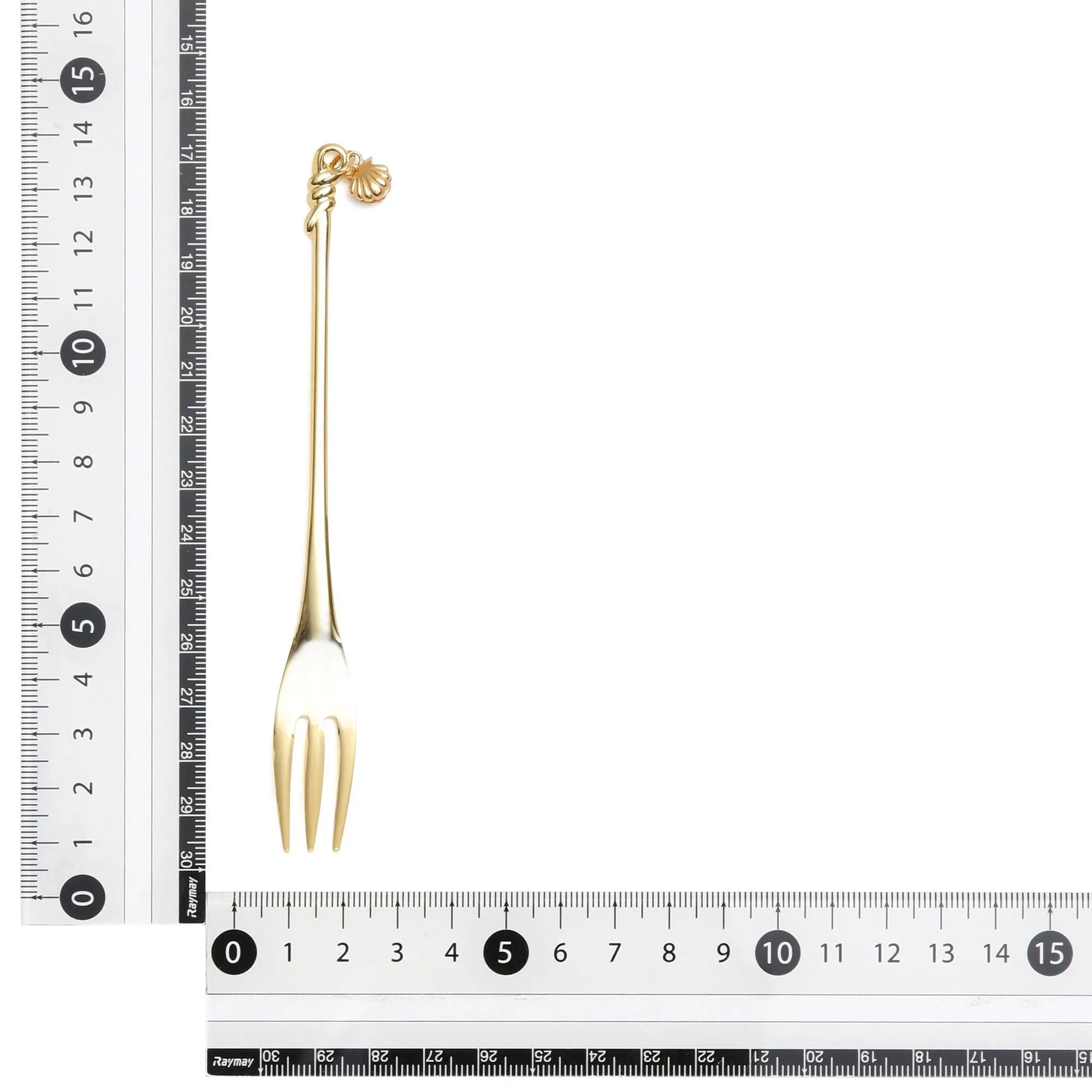 Shell Cake Fork Gold