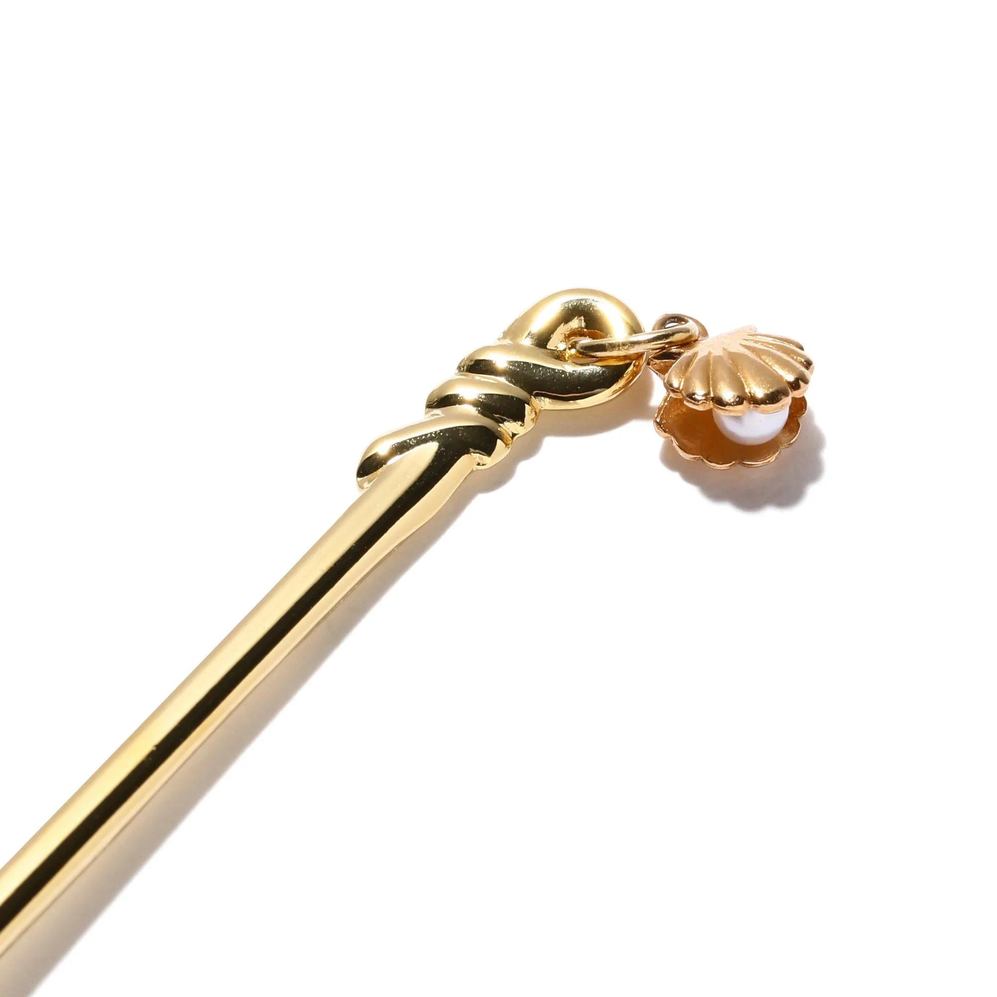 Shell Cake Fork Gold
