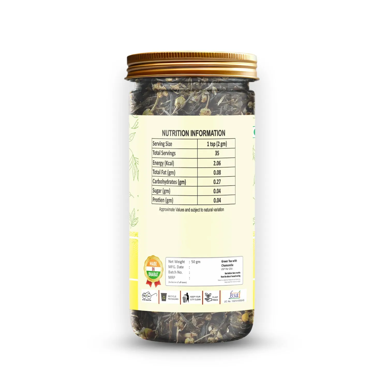 Snaxup Green Tea With Chamomile Tea