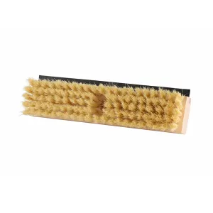 Squeegee Brush - 12" Natural Fiber Deck Scrub Head with Squeegee, 4253