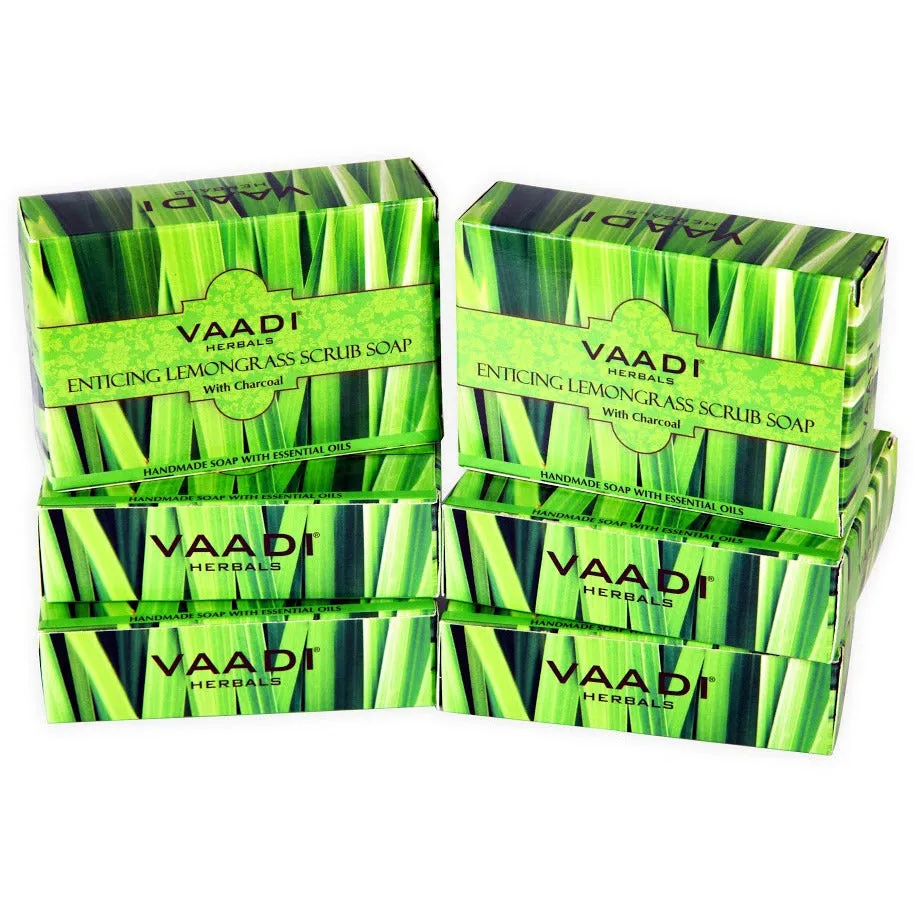 Super Value Pack of 6 ENTICING LEMONGRASS SCRUB SOAP (5   1 FREE)