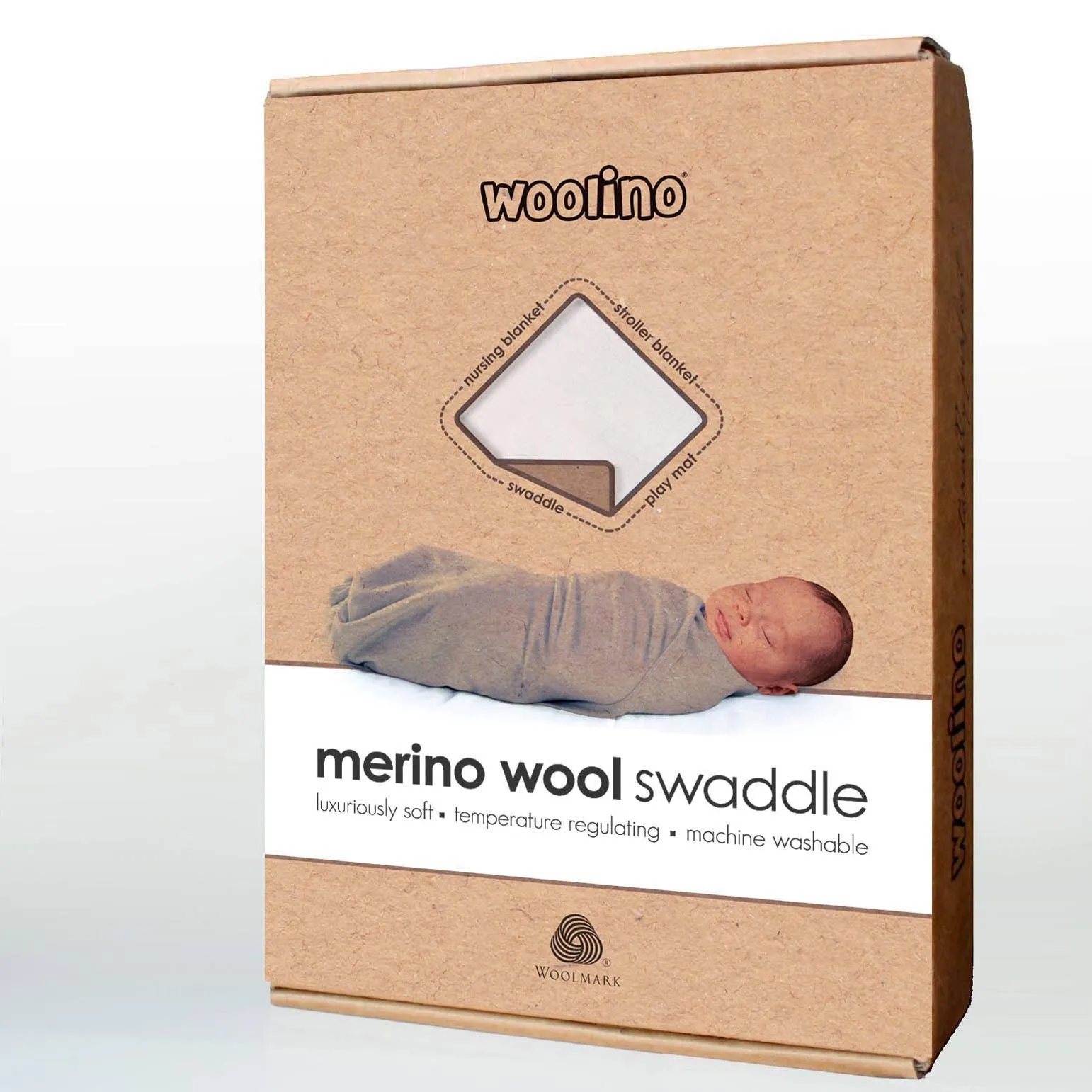 Swaddle Blanket, Merino Wool, Newborn to 3 Months, Beige
